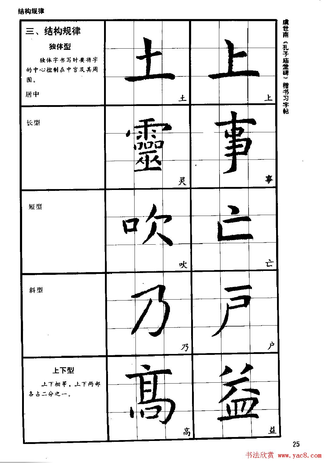 虞世南《孔子庙堂碑》楷书习字帖