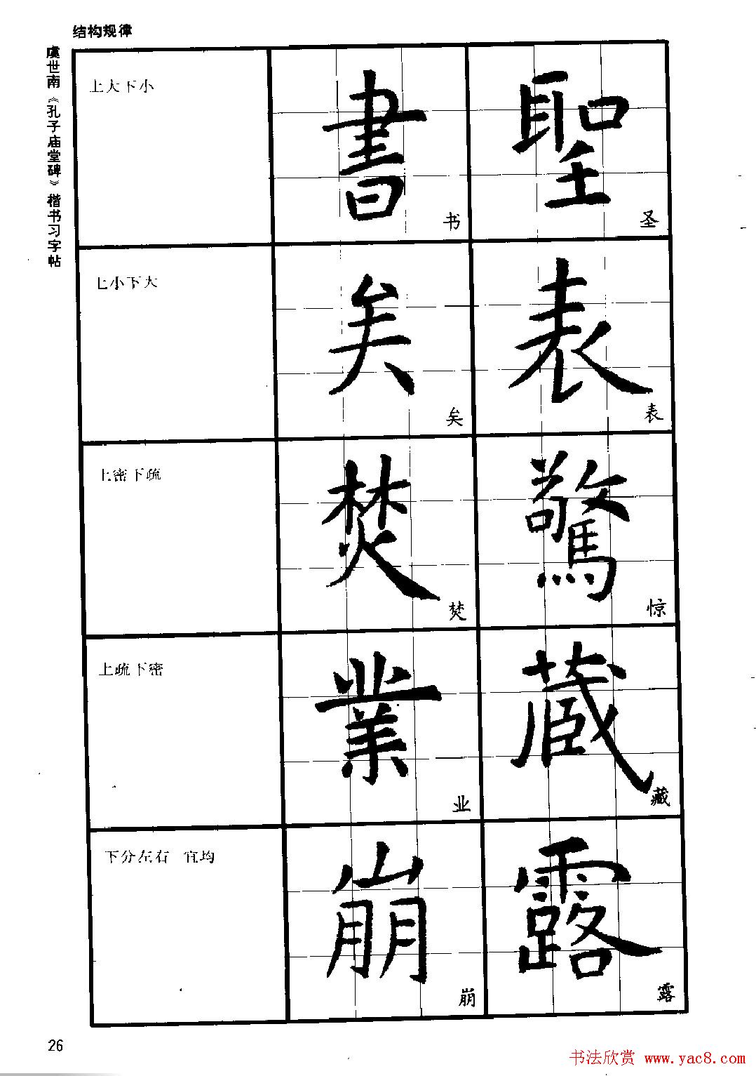 虞世南《孔子庙堂碑》楷书习字帖