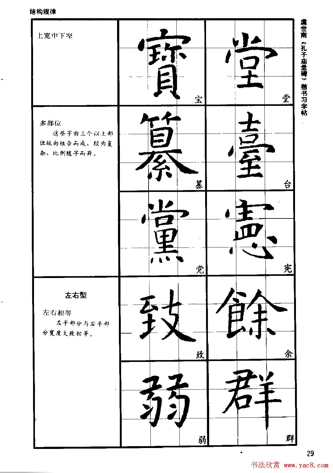 虞世南《孔子庙堂碑》楷书习字帖