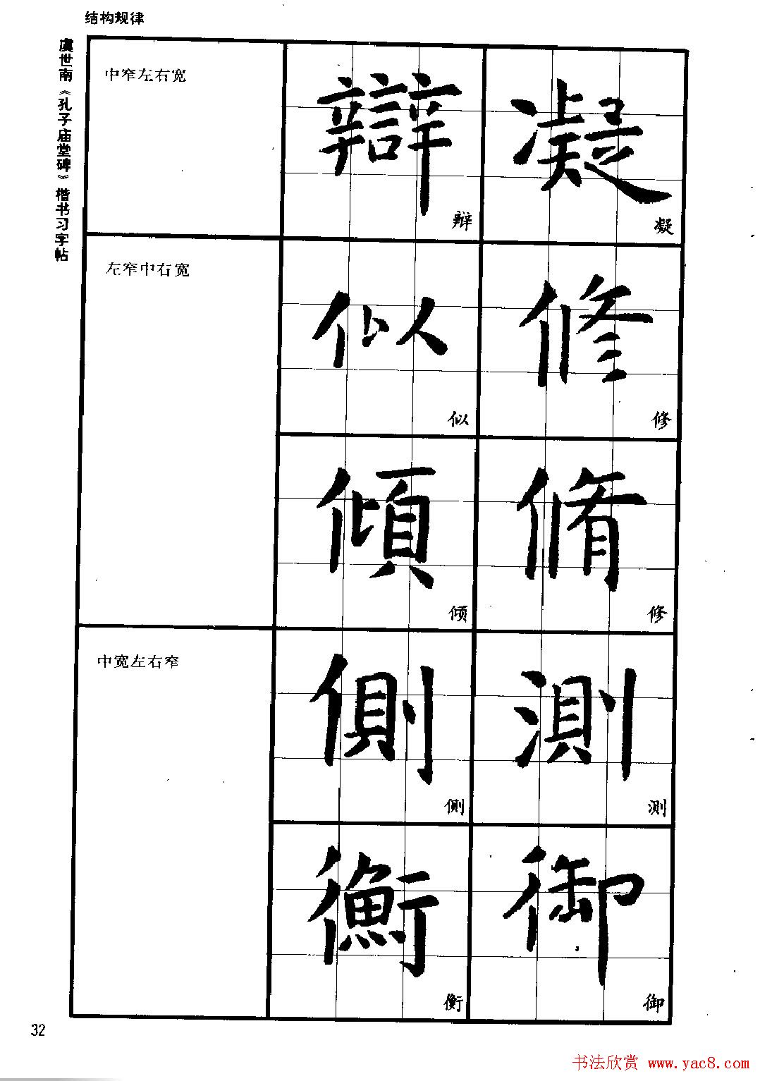 虞世南《孔子庙堂碑》楷书习字帖