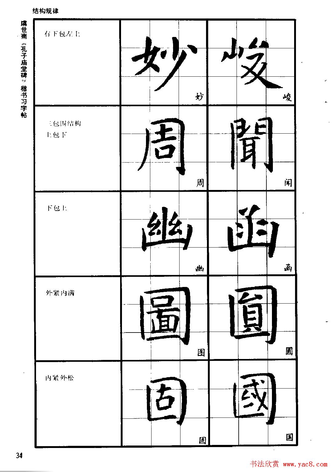 虞世南《孔子庙堂碑》楷书习字帖