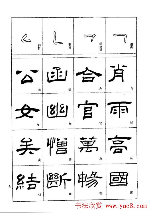 刘文华《隶书技法入门》字帖下载