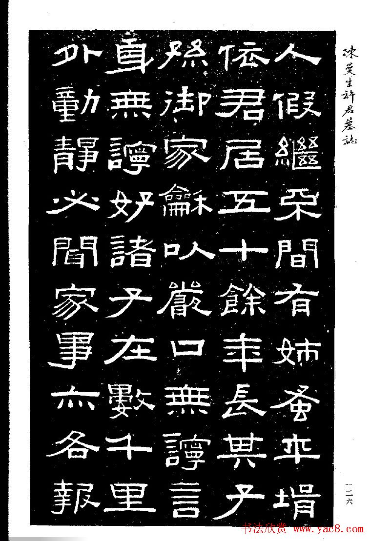 篆隶书法《陈曼生许君墓志铭》