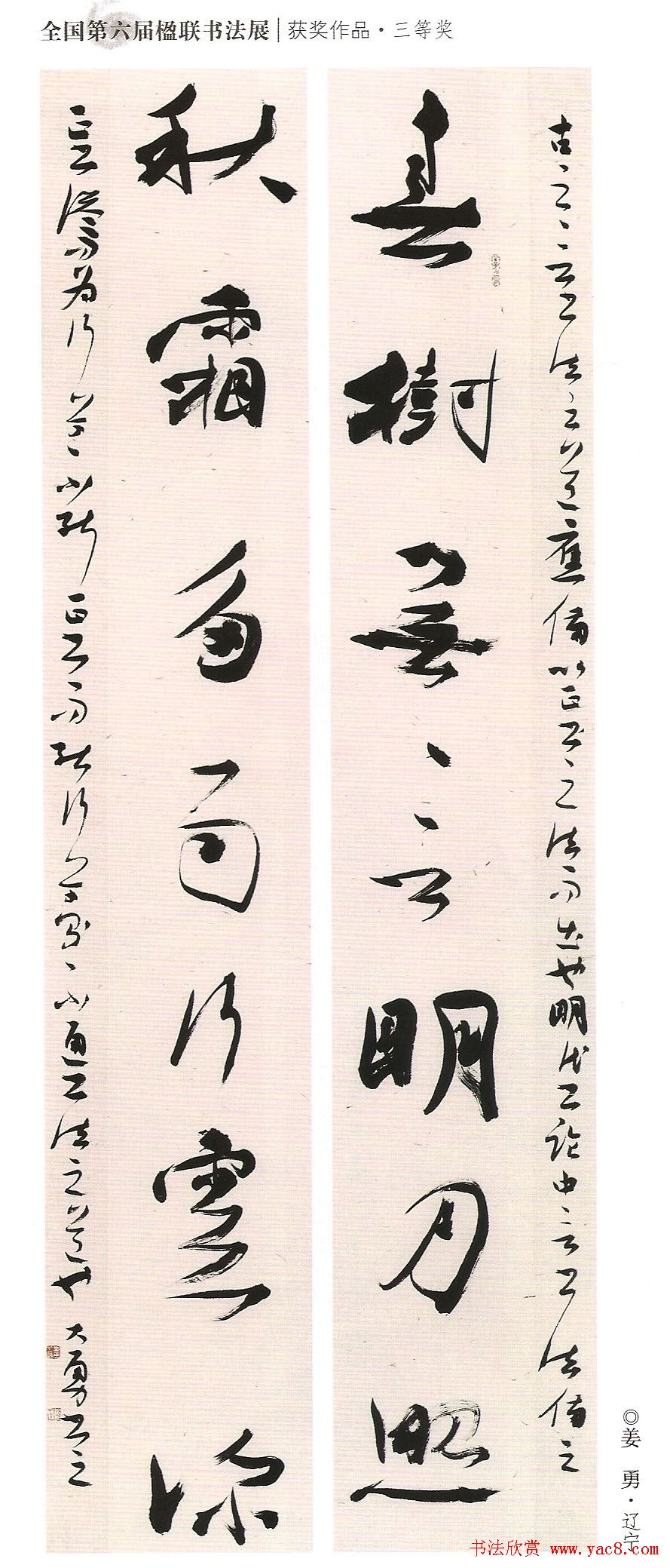 全国第六届楹联书法展获奖作品