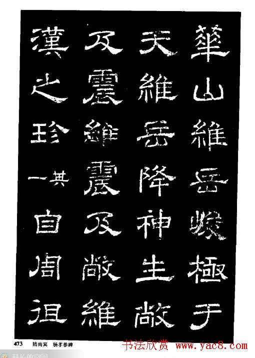 陆尚宾隶书欣赏《杨孝恭碑》