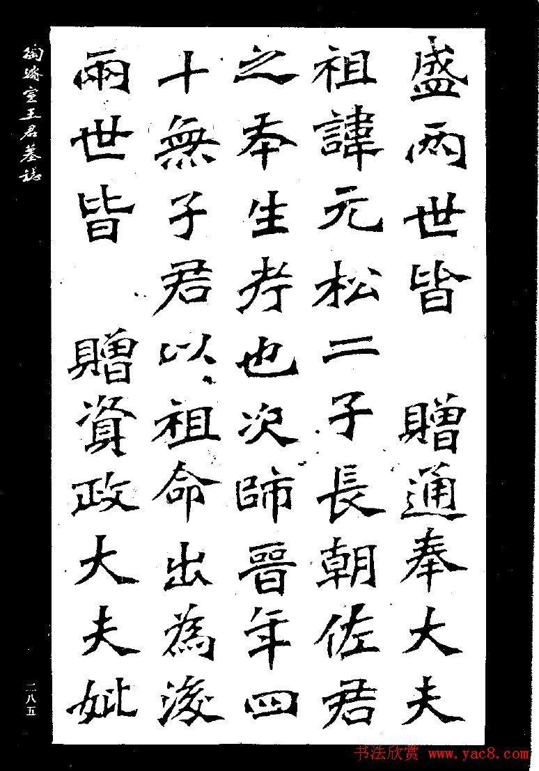 陶浚宣魏书欣赏《王君墓志》