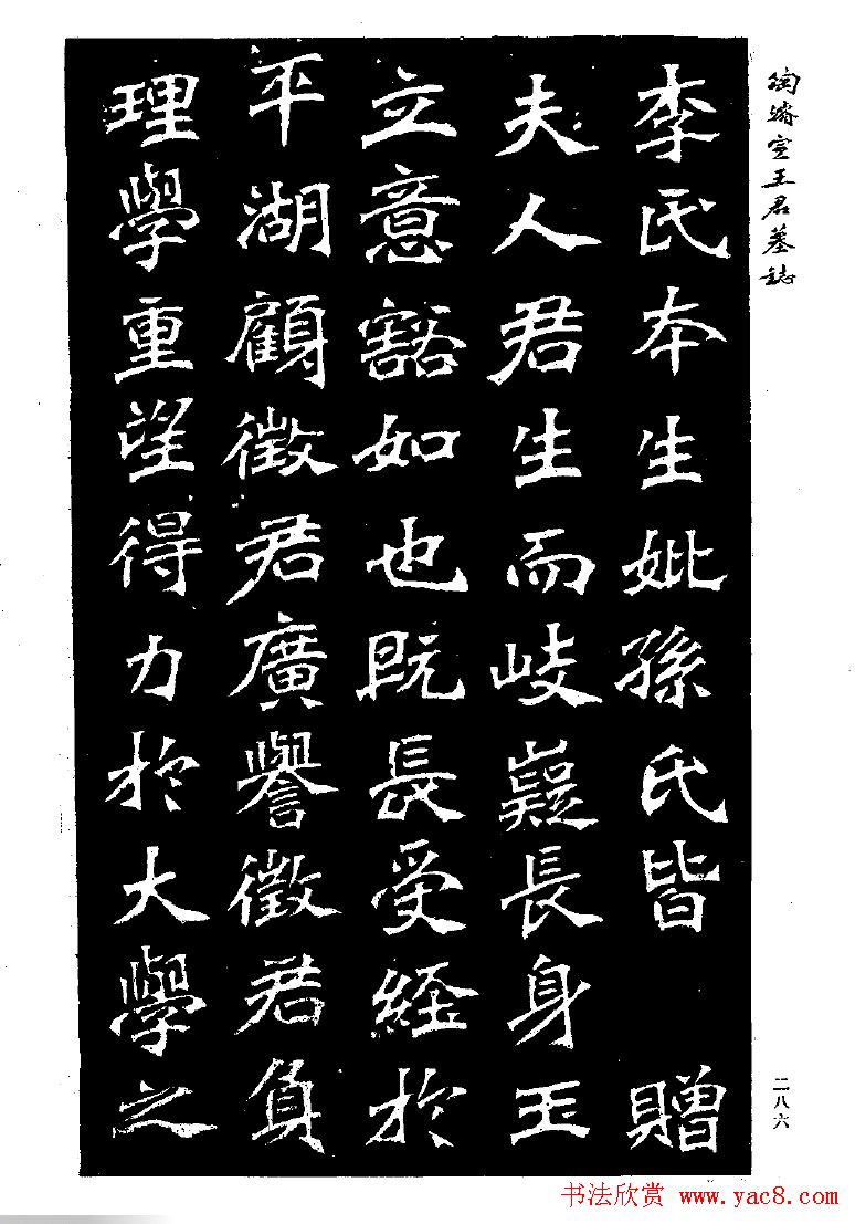 陶浚宣魏书欣赏《王君墓志》