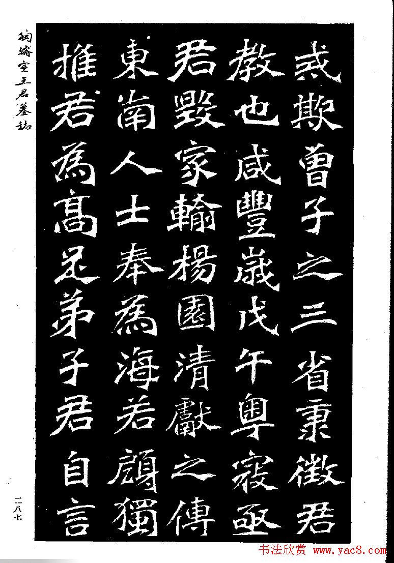 陶浚宣魏书欣赏《王君墓志》