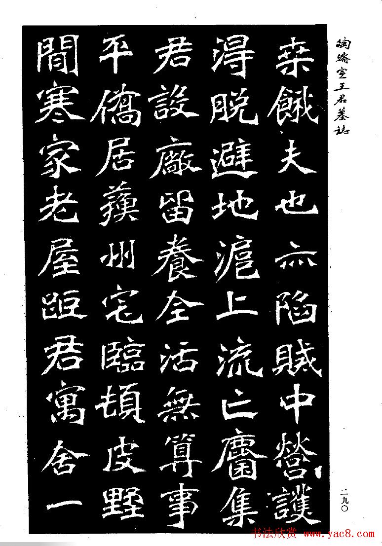 陶浚宣魏书欣赏《王君墓志》