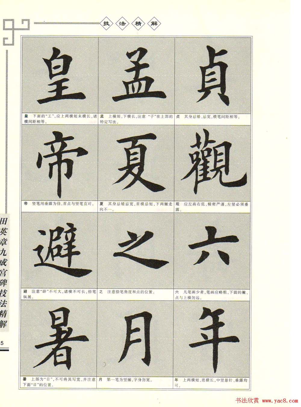 《田英章九成宫碑技法精解》字帖下载