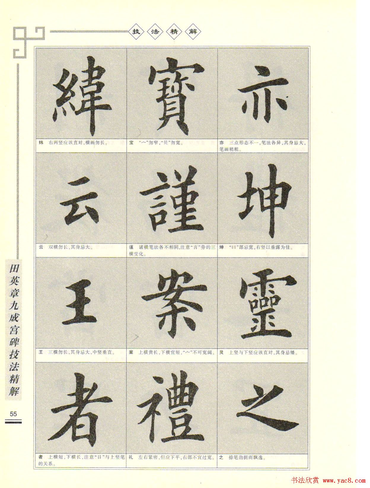 《田英章九成宫碑技法精解》字帖下载