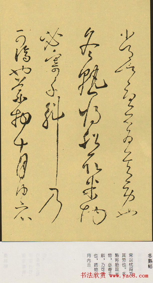 怀素传世书迹《冬熟帖》