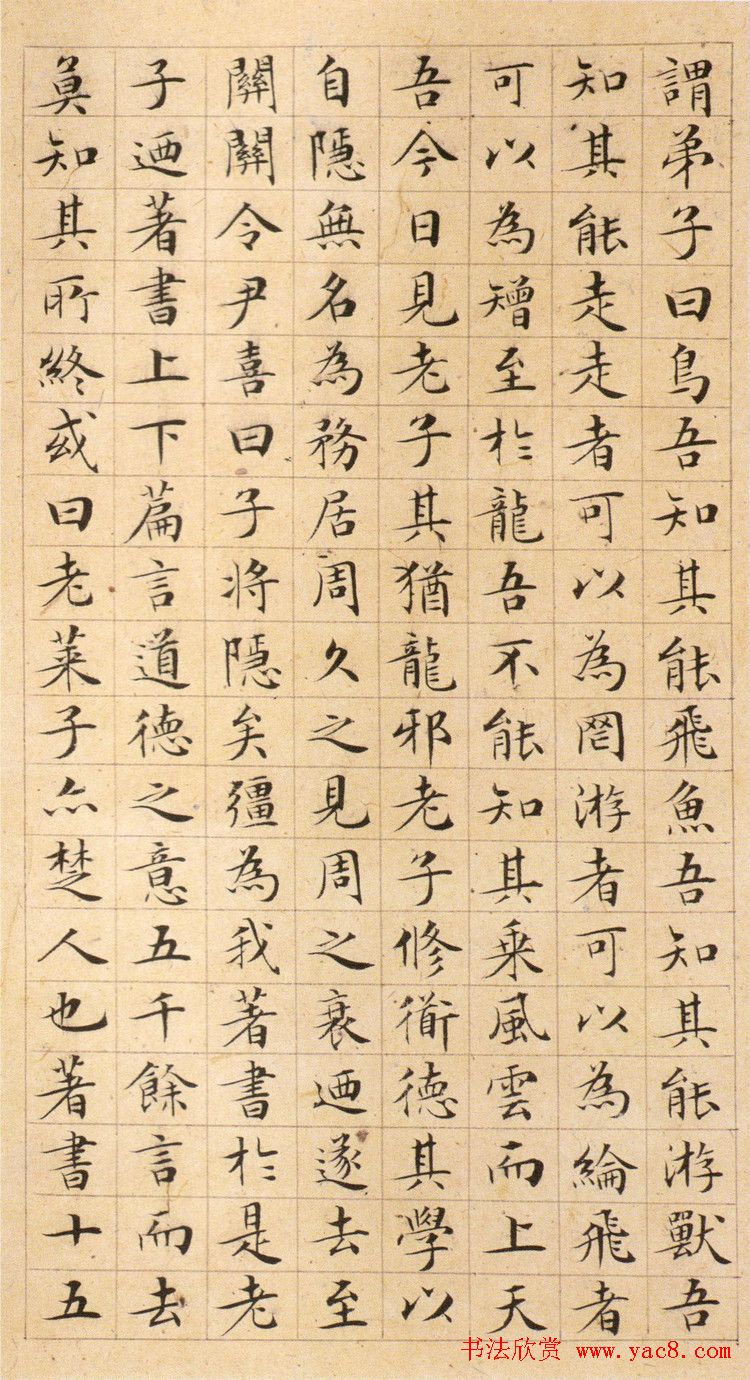 文徵明小楷欣赏《老子列传》