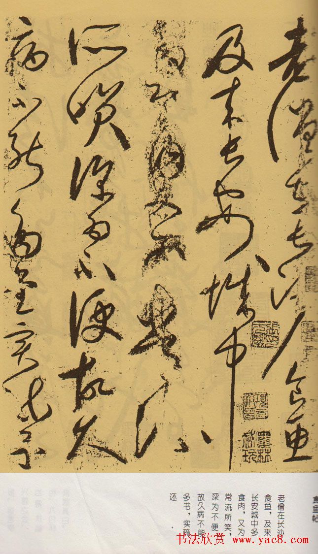 怀素传世书法赏析《食鱼贴》