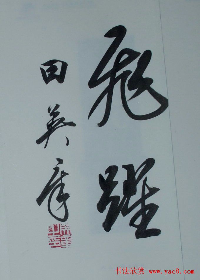 田英章书法2字作品欣赏第三辑