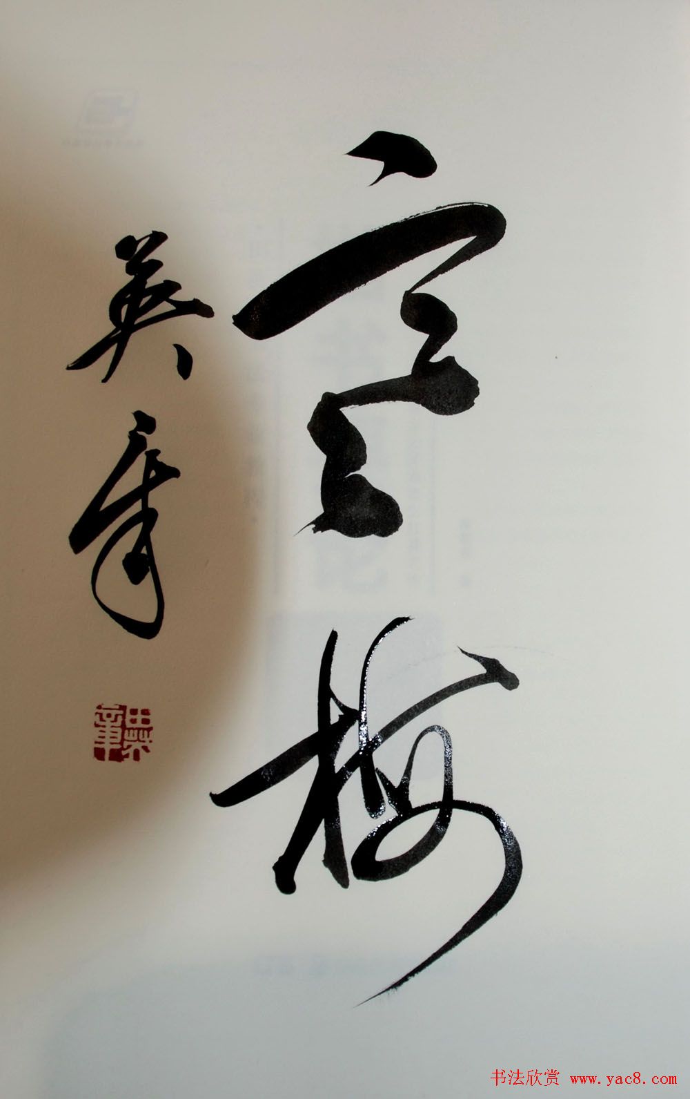 田英章书法2字作品欣赏第三辑