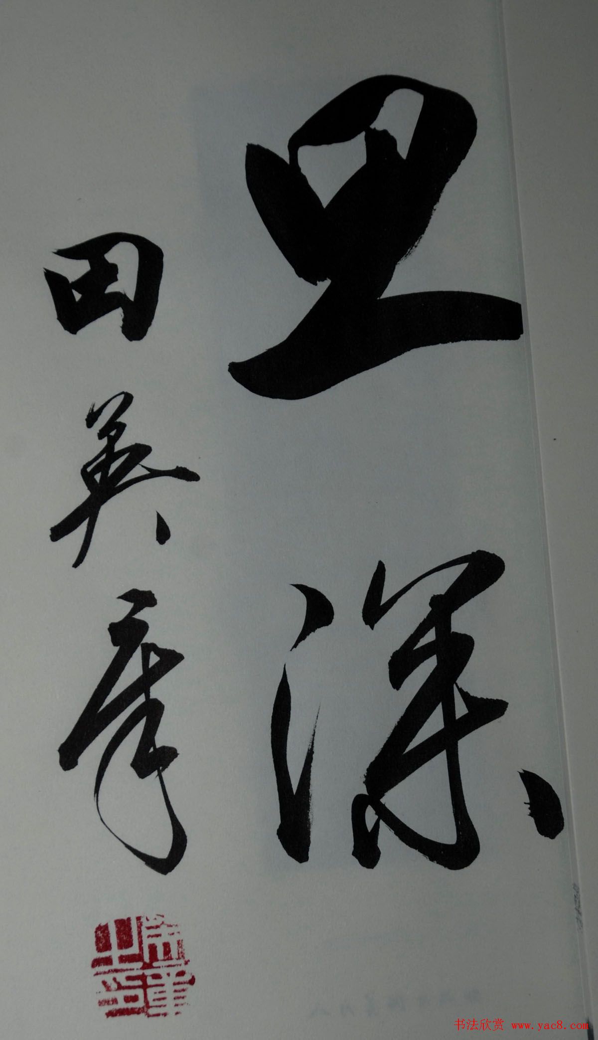 田英章书法2字作品欣赏第三辑