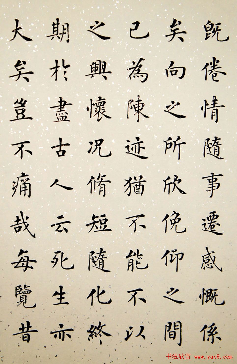 杨华书法小楷《兰亭序》