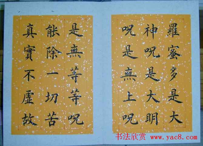 王利泉书法楷书欣赏心经册页