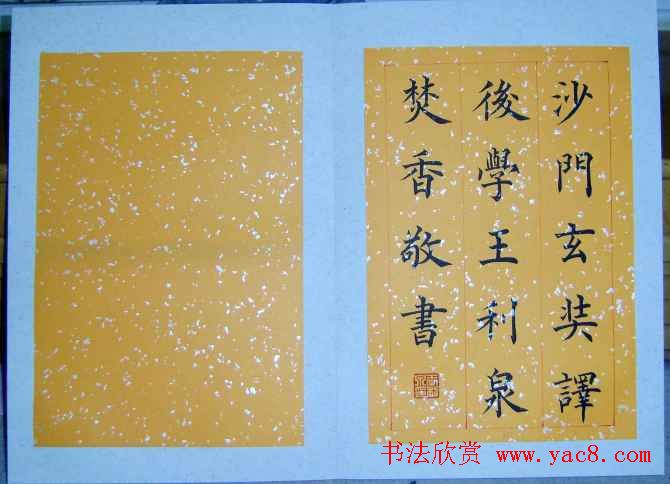 王利泉书法楷书欣赏心经册页