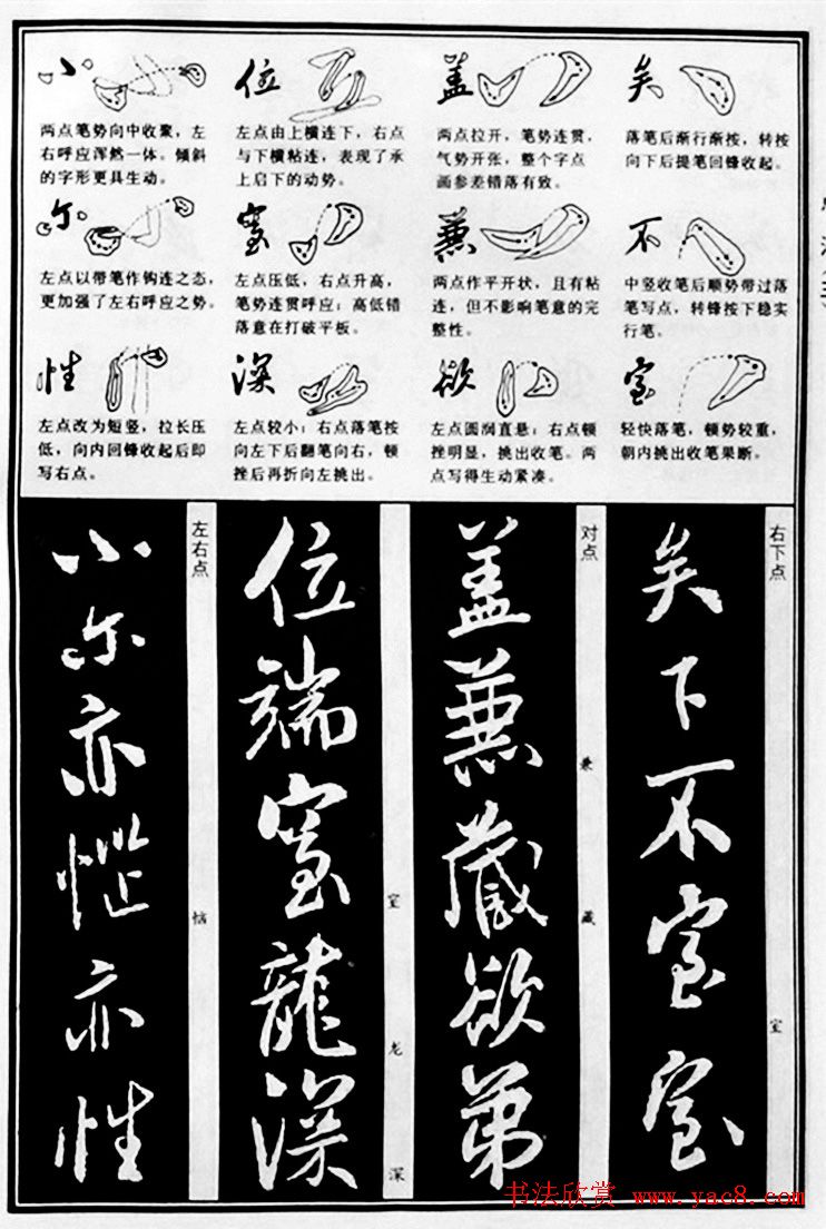 字帖教材《米芾行书笔法图解》
