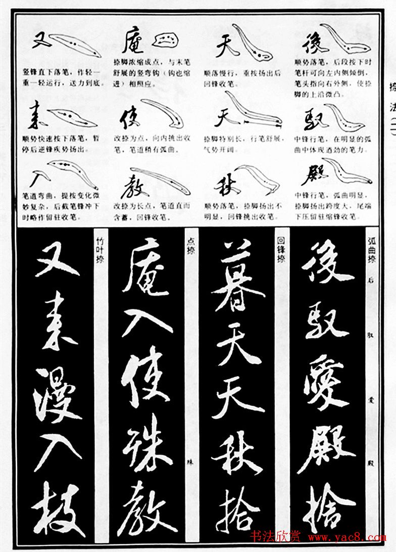 字帖教材《米芾行书笔法图解》