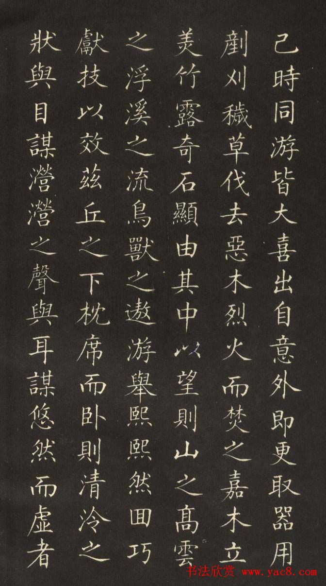 姜东舒小楷字帖欣赏《永州八记》