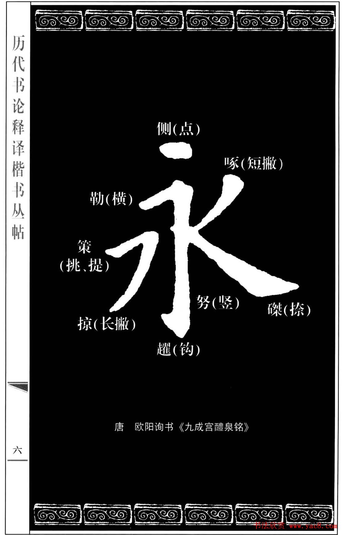 房弘毅楷书字帖《永字八法》