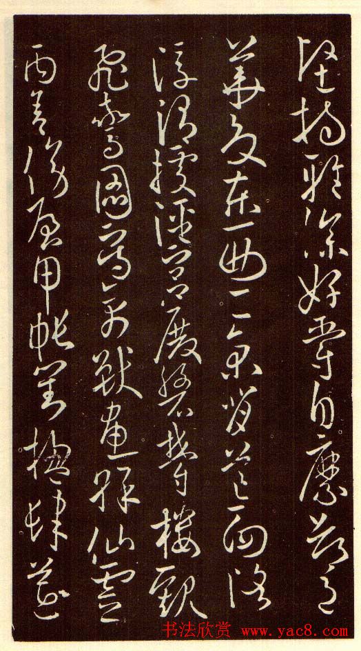 欧阳询字帖欣赏《草书千字文》
