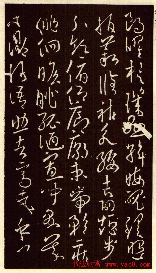 欧阳询字帖欣赏《草书千字文》