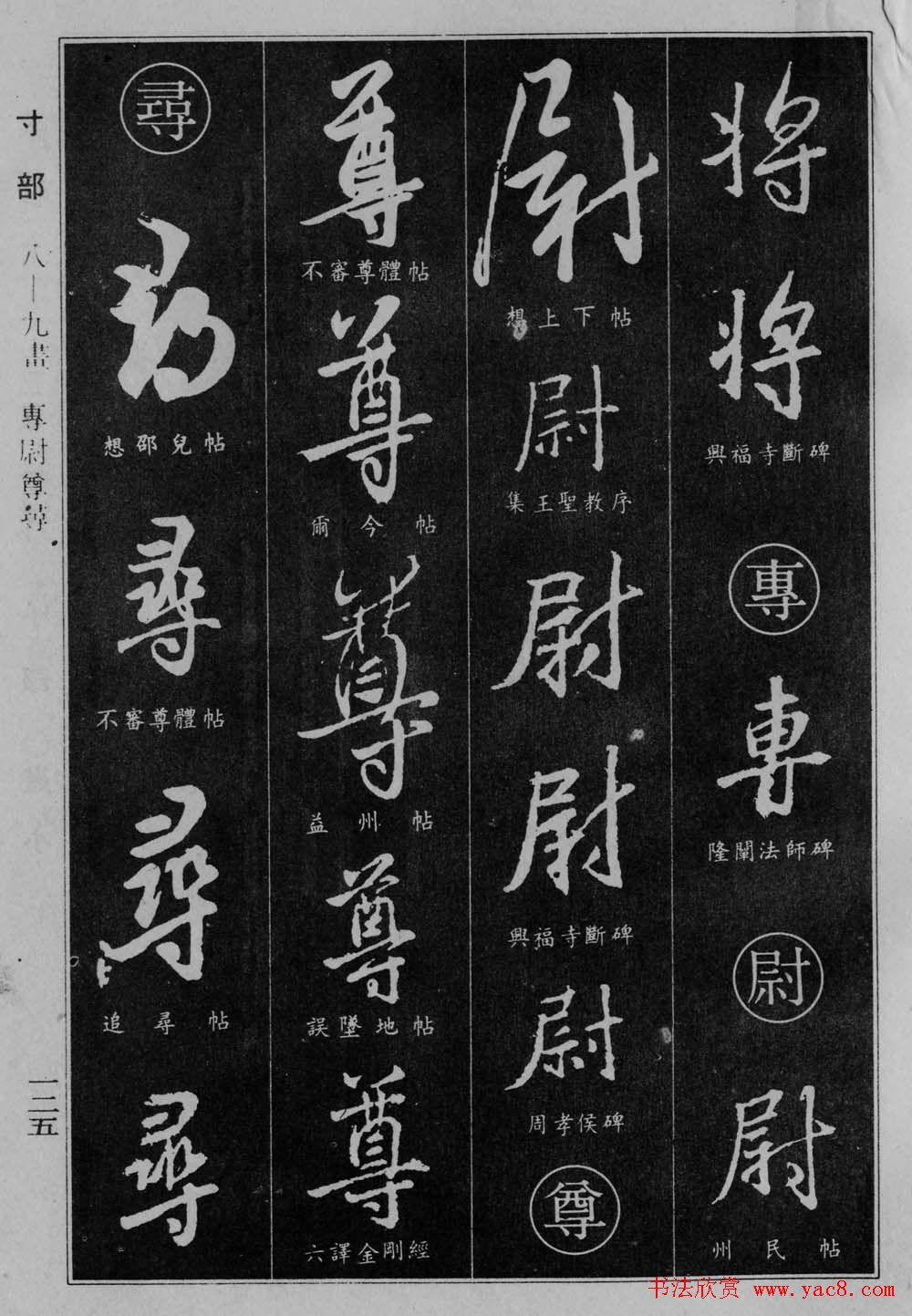 《王羲之行草书法字典》pdf下载