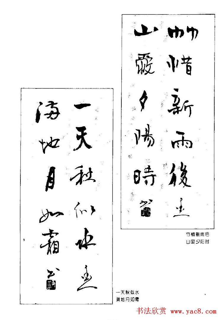 杨再春书法作品五言对联