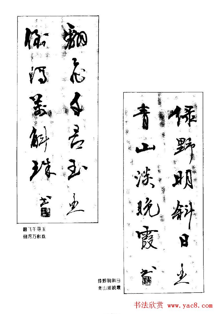 杨再春书法作品五言对联