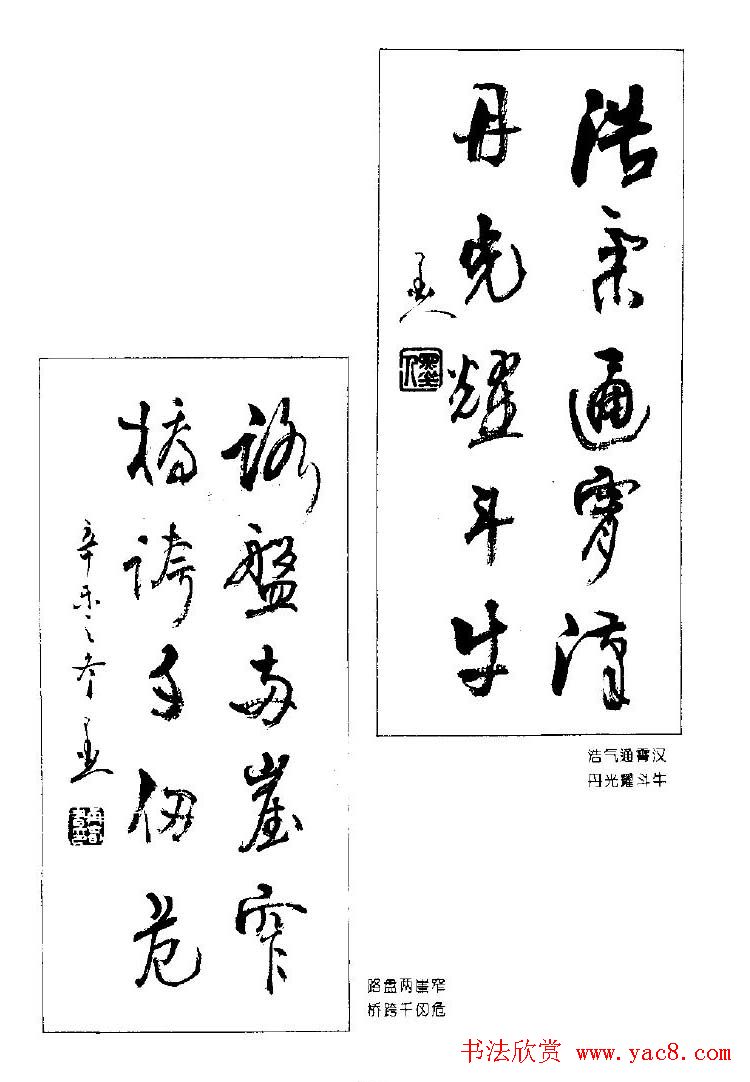 杨再春书法作品五言对联