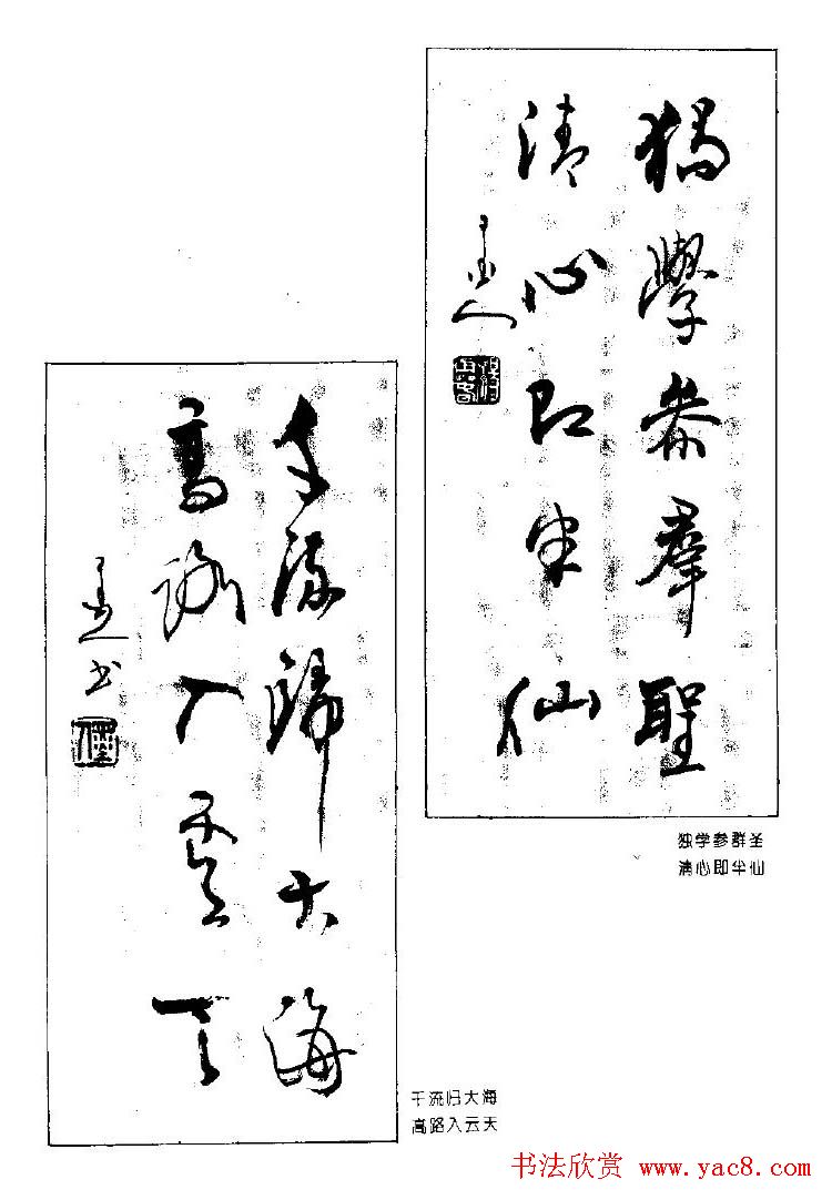 杨再春书法作品五言对联