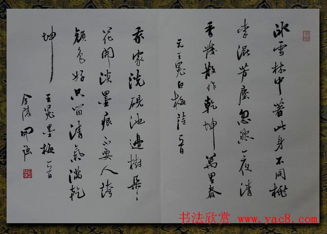 南京刘开强书法册页《梅詠》