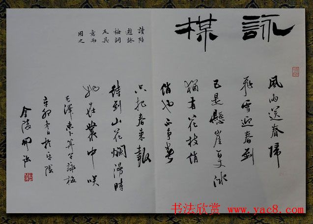 南京刘开强书法册页《梅詠》