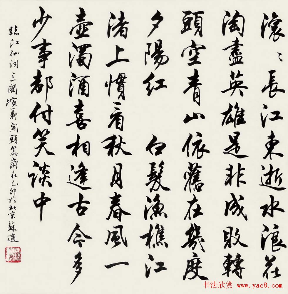 苏适行书书法作品欣赏