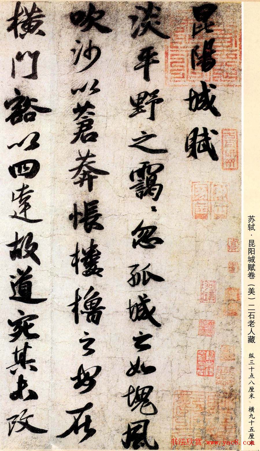 苏轼书法作品欣赏《昆阳城赋卷》