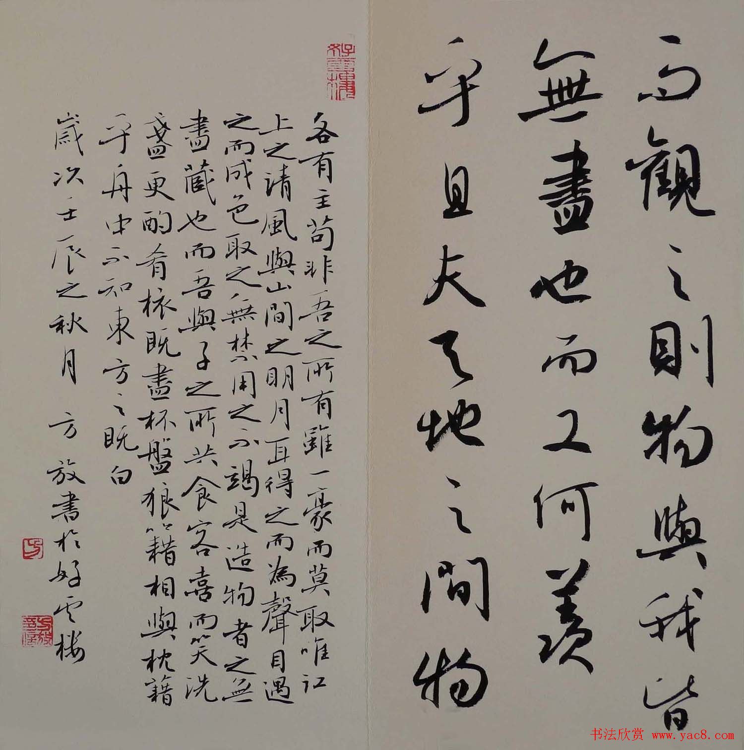 方放书法作品欣赏《苏轼赤壁赋》