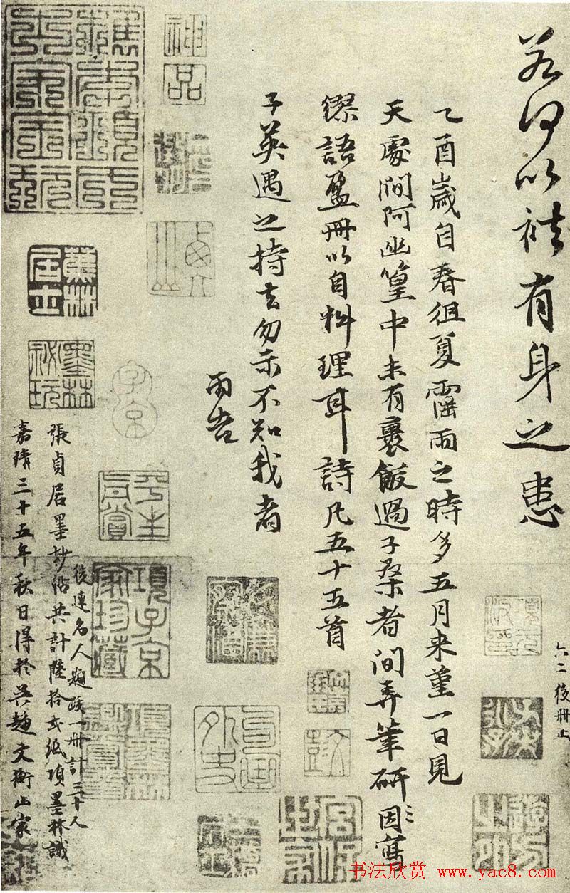 张雨行书墨迹自书诗五十五首