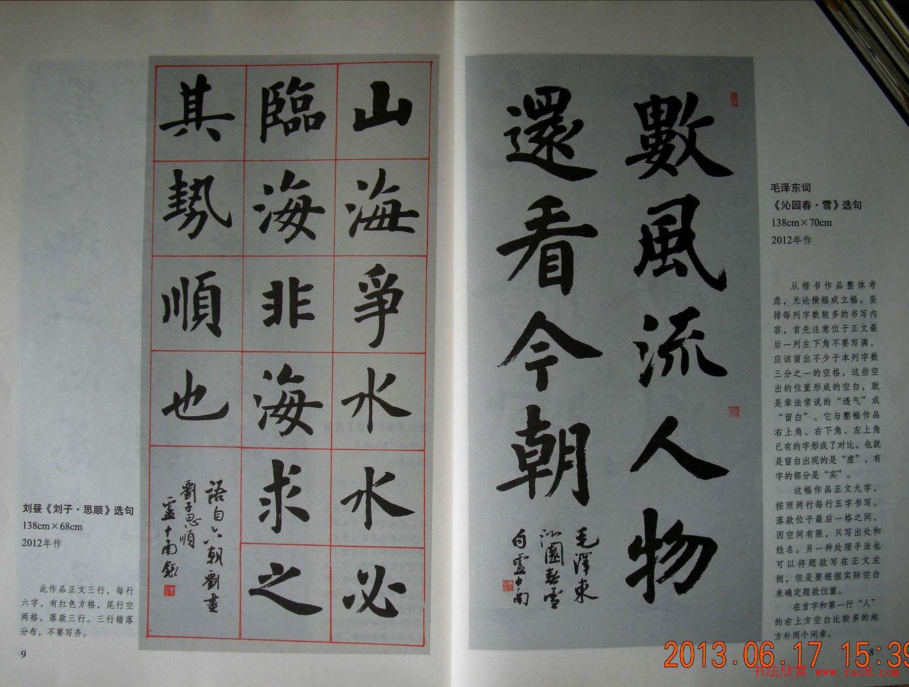 卢中南书法字帖《楷书章法举要》