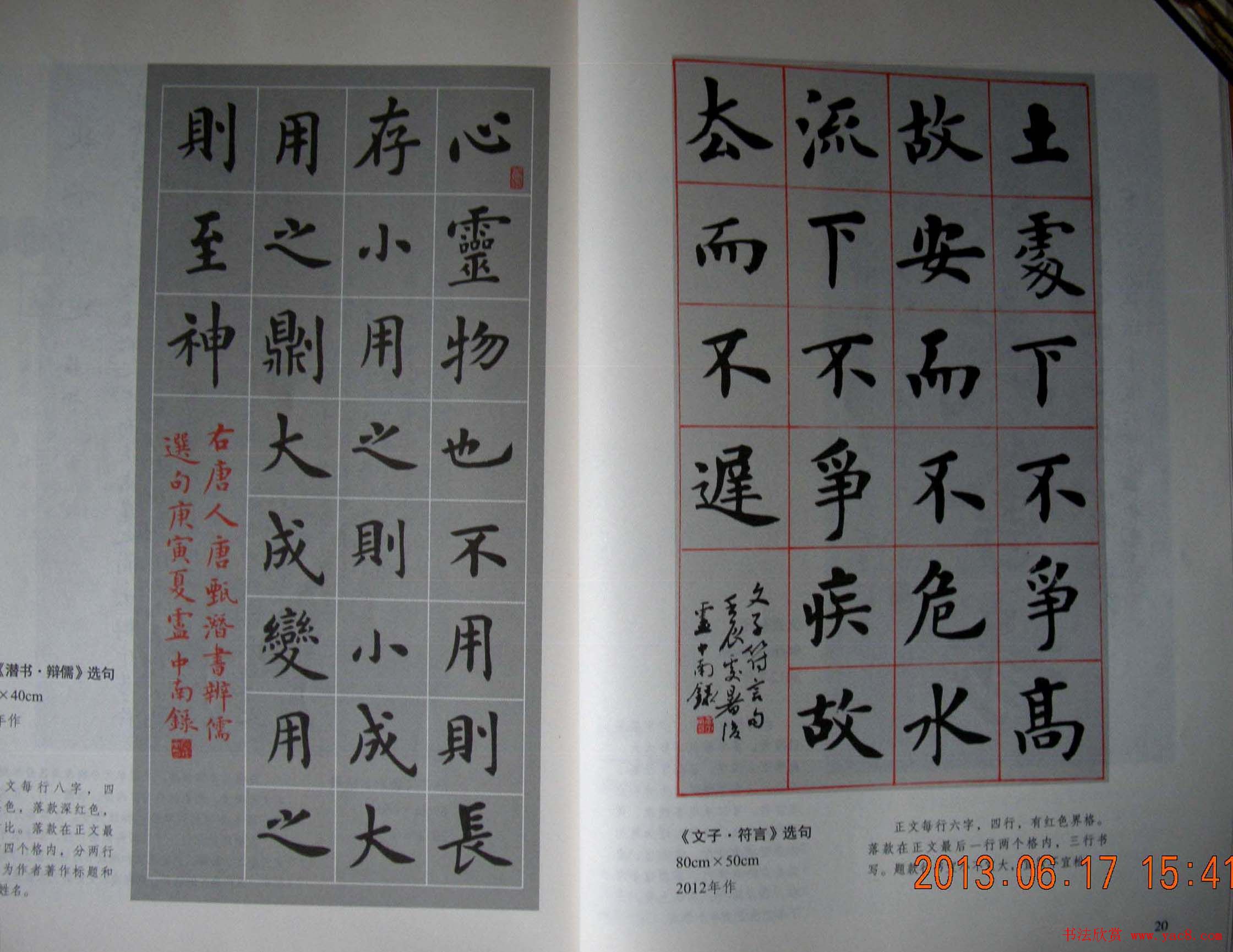 卢中南书法字帖《楷书章法举要》