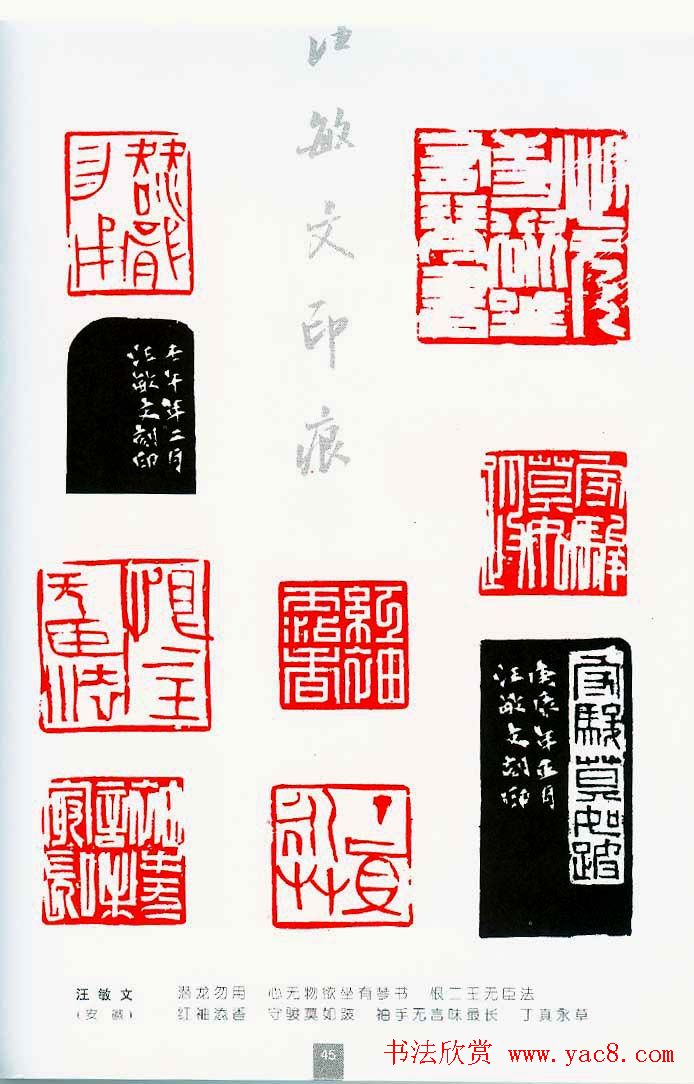 中国当代著名篆刻家作品邀请展作品集