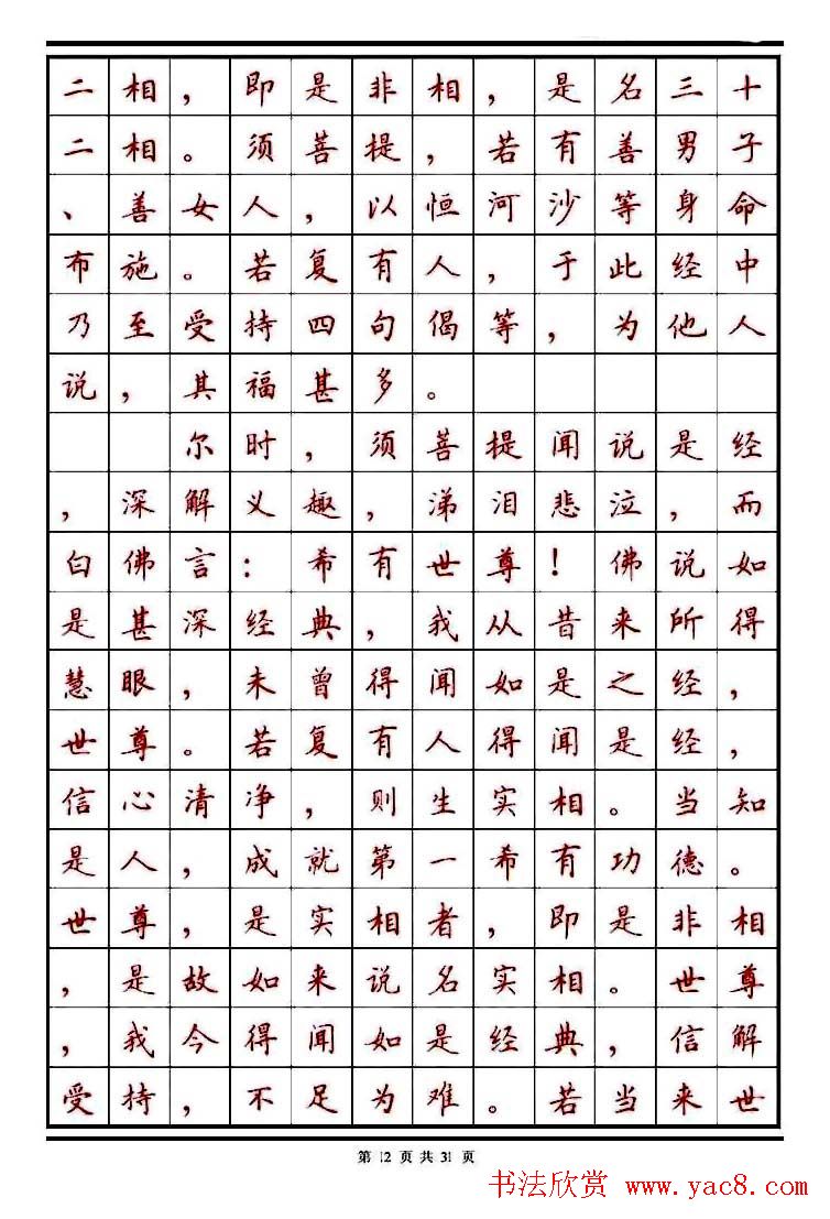 顾仲安楷书钢笔字帖《金刚经》