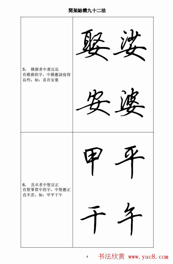 田英章钢笔字帖行书间架结构九十二法