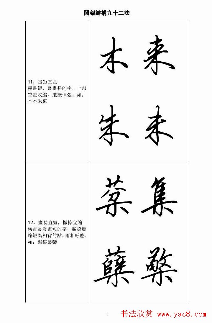 田英章钢笔字帖行书间架结构九十二法