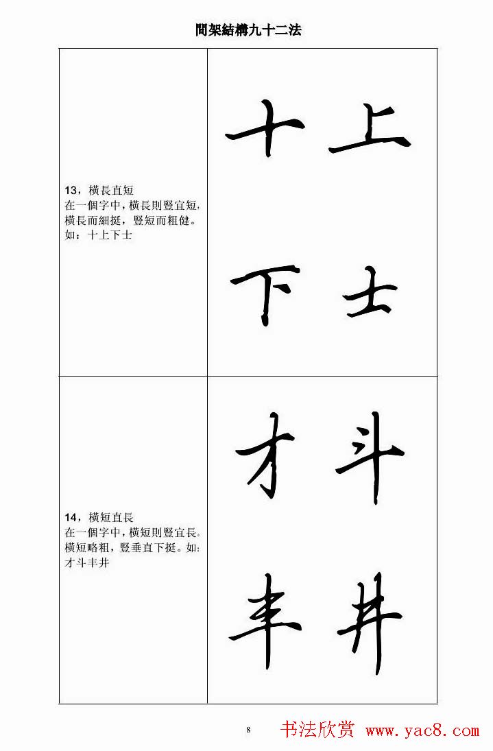 田英章钢笔字帖行书间架结构九十二法