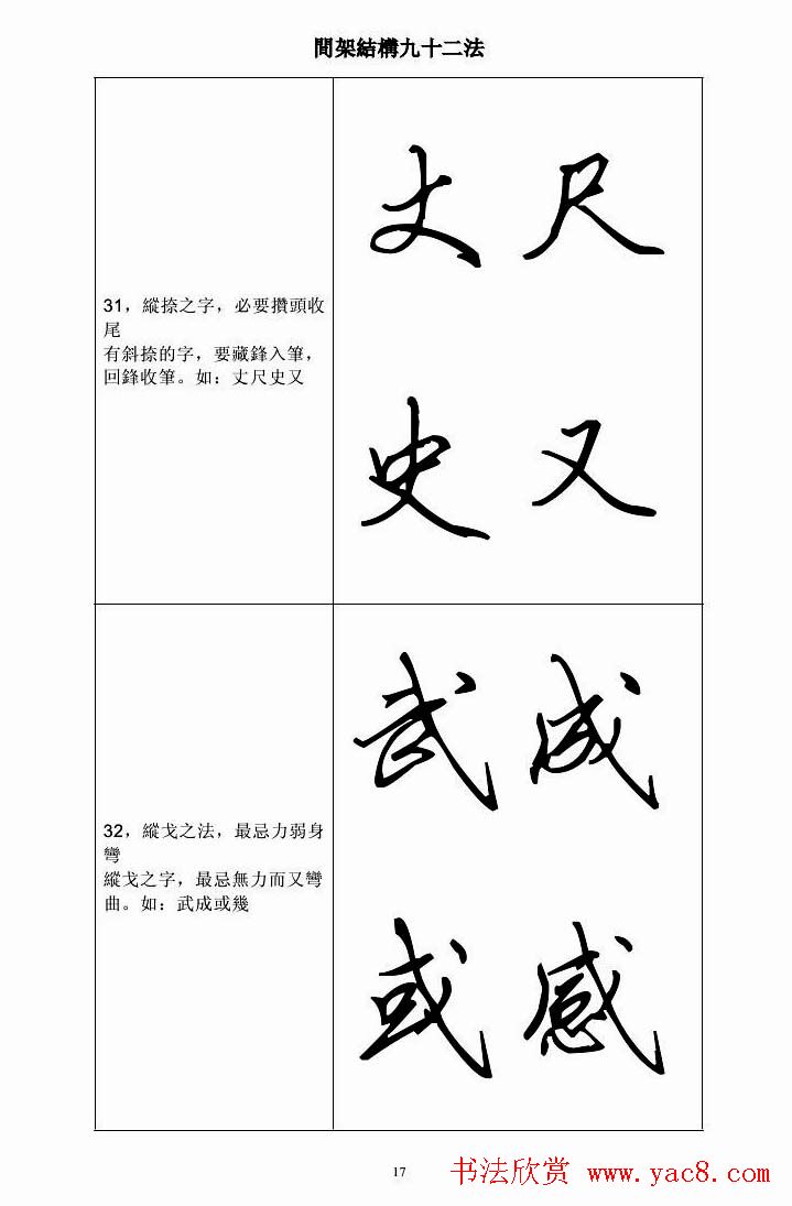 田英章钢笔字帖行书间架结构九十二法