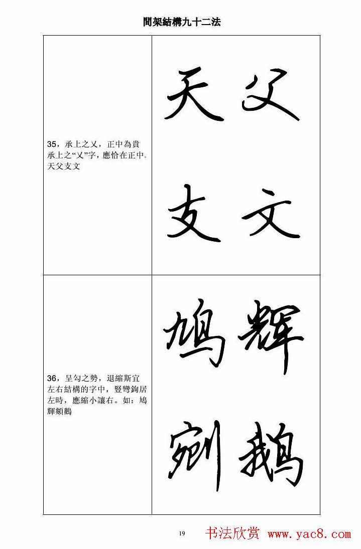 田英章钢笔字帖行书间架结构九十二法